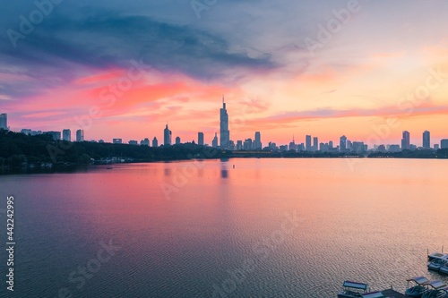 Skyline of Nanjing City at Sunset in Summer © SN