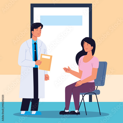 doctor with female patient