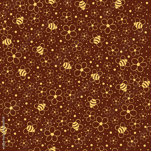 Bumble bee childish pattern 