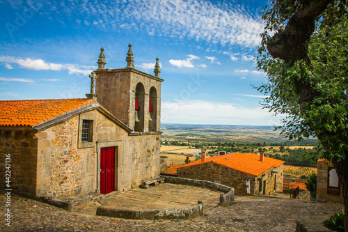 Schilderij op canvas Old stone church in the ancient castle of Figueira de Castelo Rodrigo - Portugal