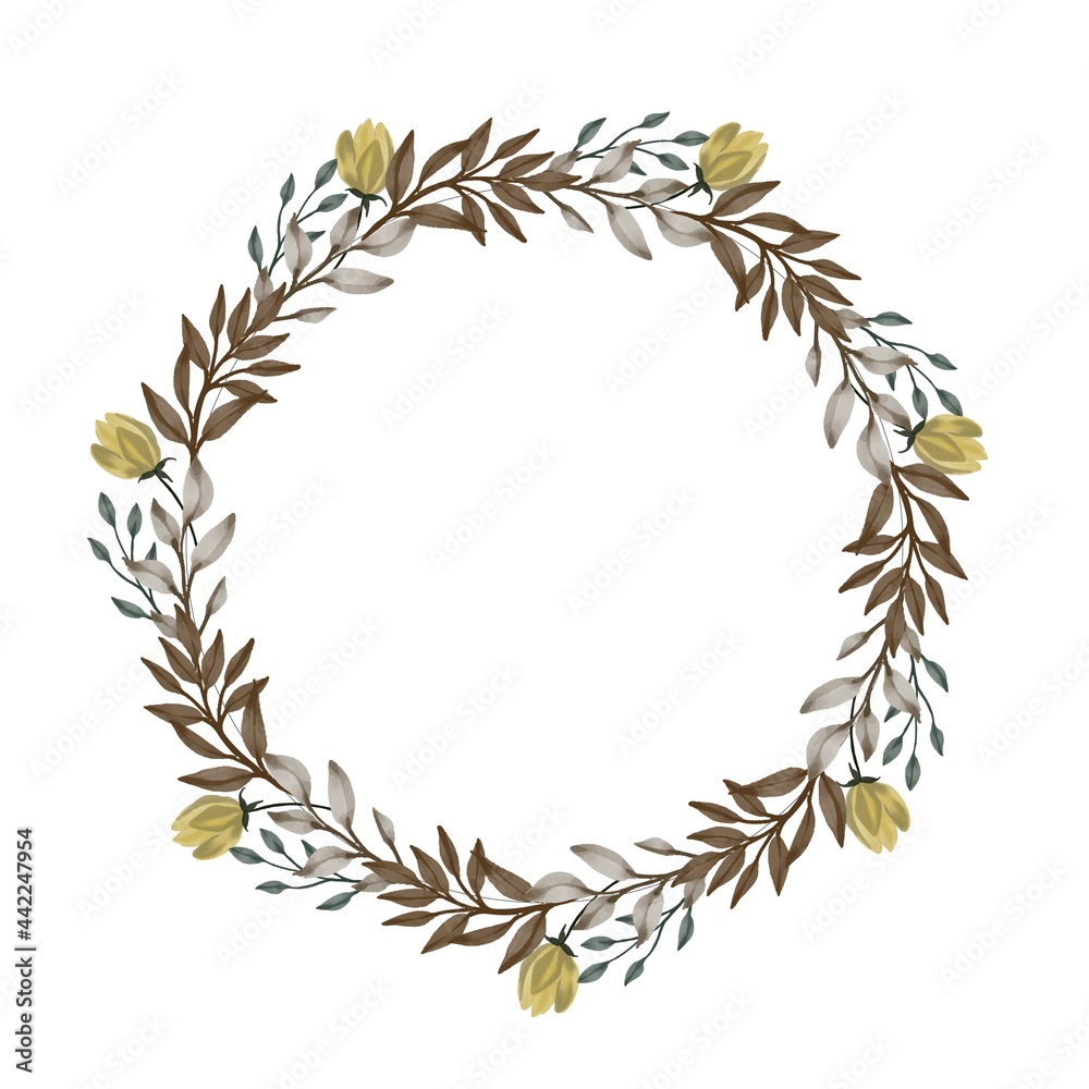yellow tulips flower wreath yellow tulips flower wreath