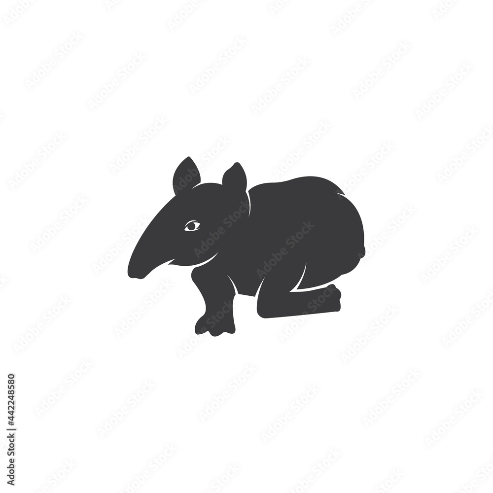 Obraz premium Tapir logo vector template illustration
