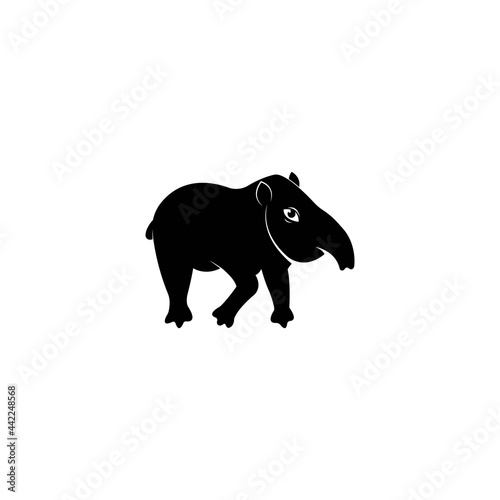 Tapir logo vector template illustration © amin