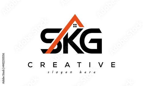 initial SKG letters real estate construction logo vector	