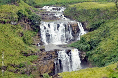 waterfall in the mountains Sri Lanka