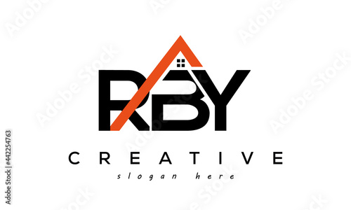 initial RBY letters real estate construction logo vector	