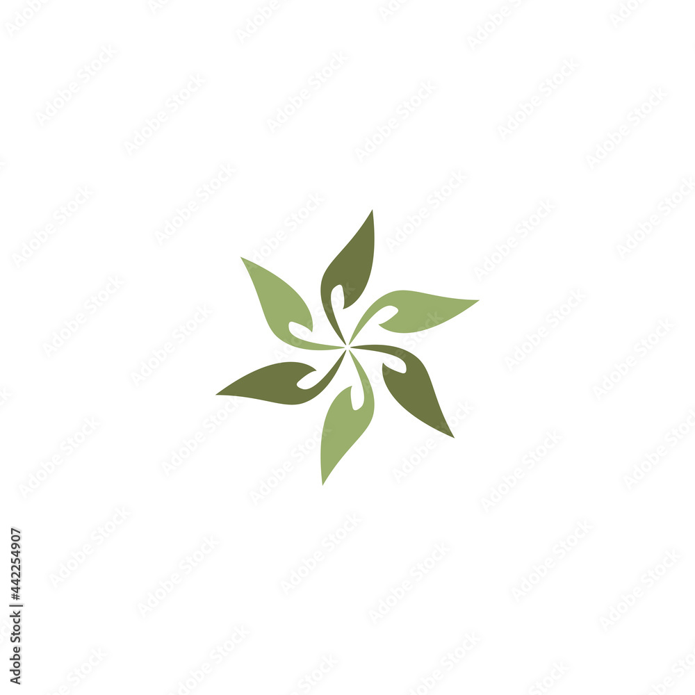 Simple plant and flower logo