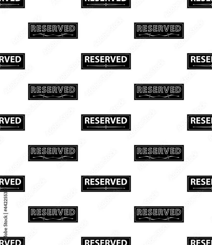 Reserved Icon Seamless Pattern, Reserved Sign Icon