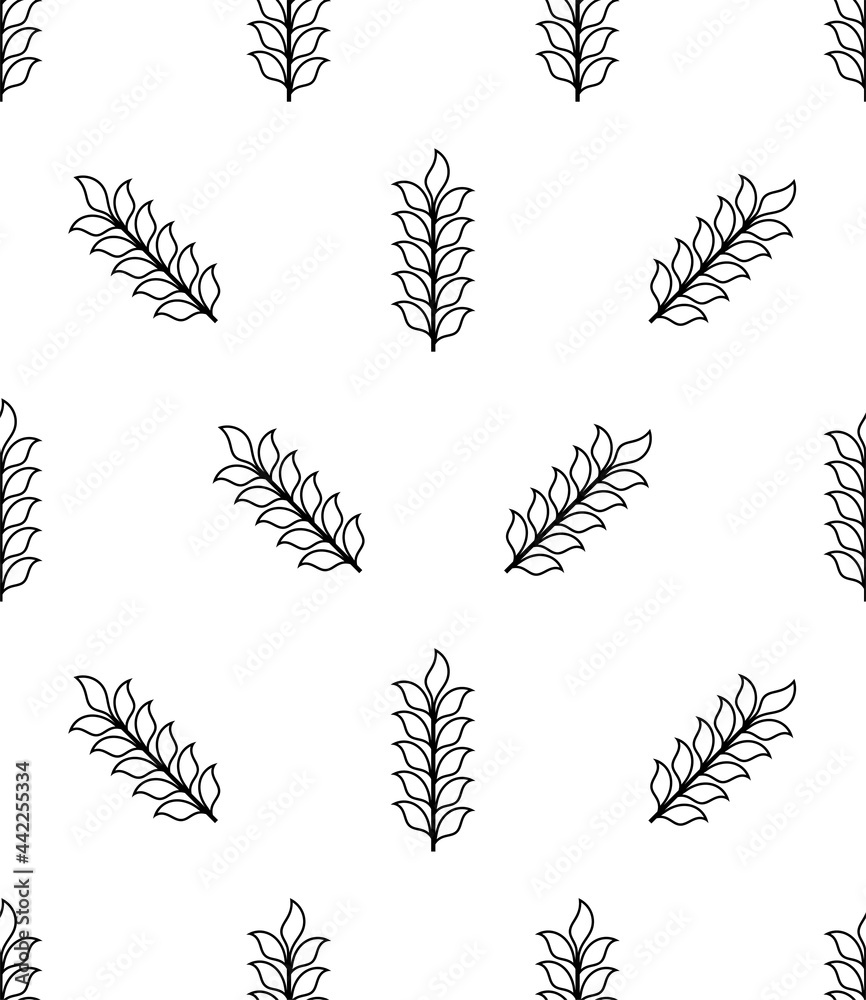 Wheat Ears Icon Seamless Pattern, Wheat Grain Icon, Agriculture Icon, Food Icon
