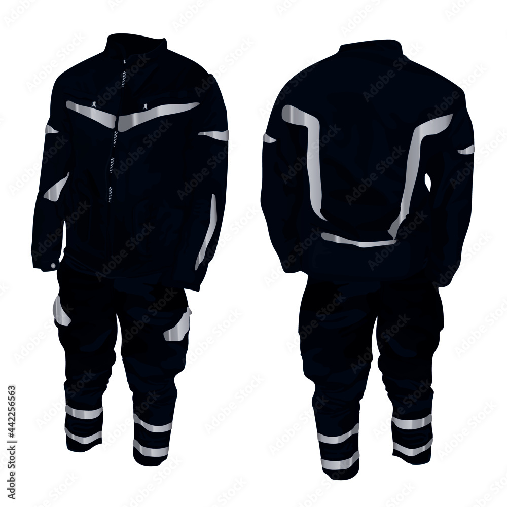 Uniforme con reflectivo Stock Vector | Adobe Stock