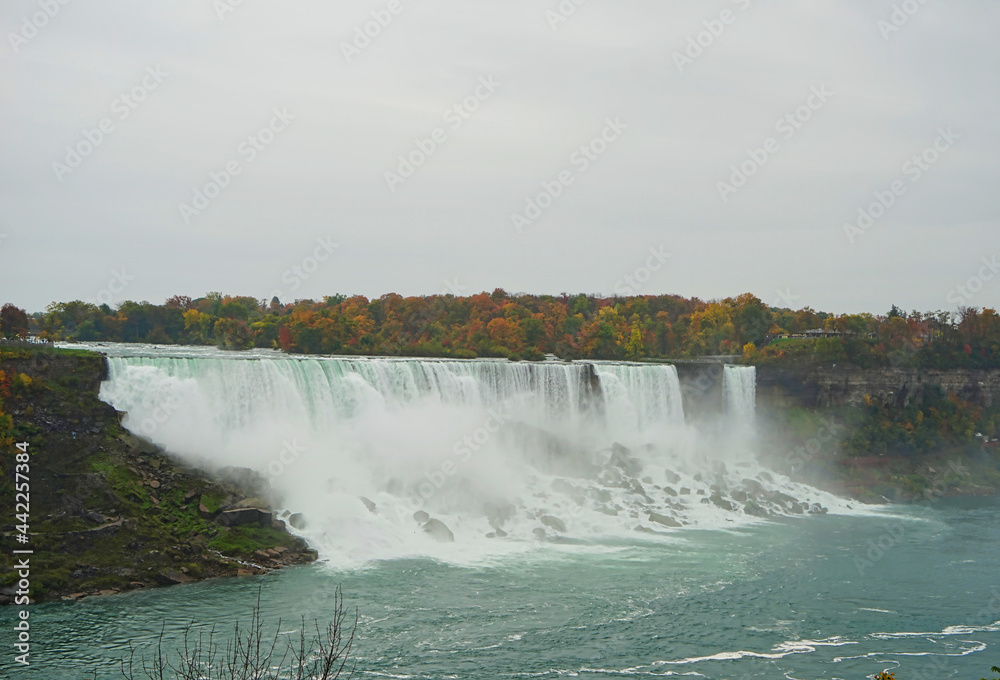 Niagara Falls, water and fog create a sense of mystery. Niagara Falls, water and fog create a sense of mystery.