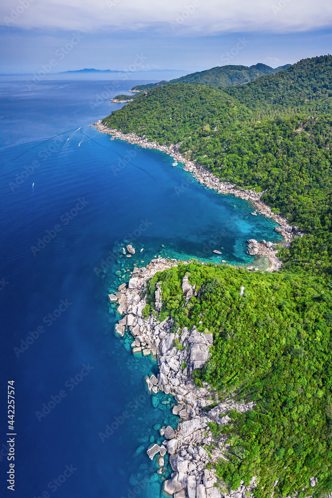 Koh Tao Island, Thailand Drone Aerial UAV 