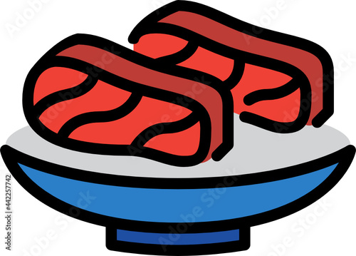 sashimi color outline icon