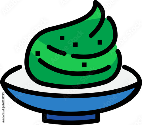 wasabi color outline icon
