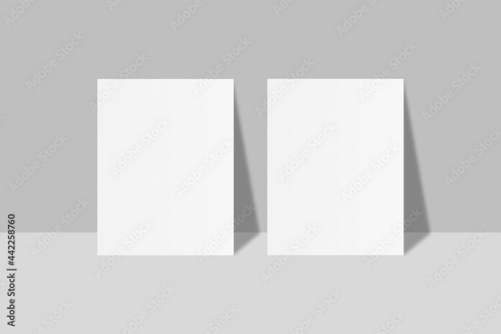 Realistic blank flyer brochure for mockup. Paper or poster illustration. 3D Render. Realistic blank flyer brochure for mockup. Paper or poster illustration. 3D Render.