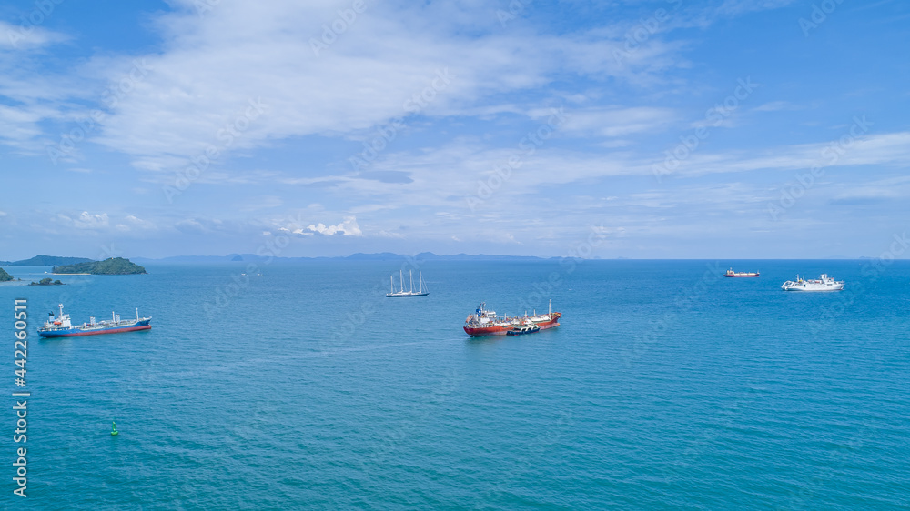 Oil Tankers off the Coastline of South Thailand