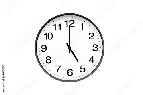 wall clock at 5 pm