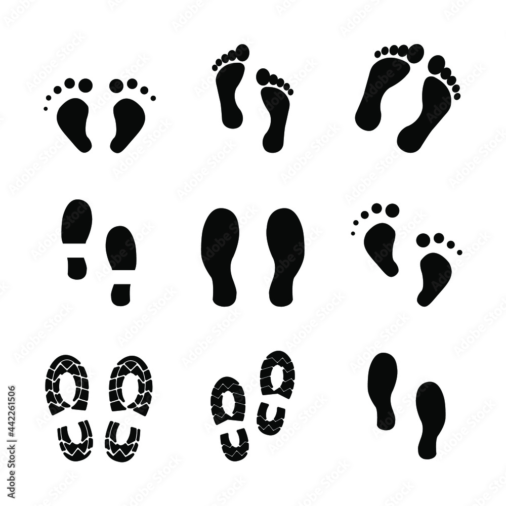 footprint icon. footprint set symbol vector elements for infographic web. footprint icon. footprint set symbol vector elements for infographic web.