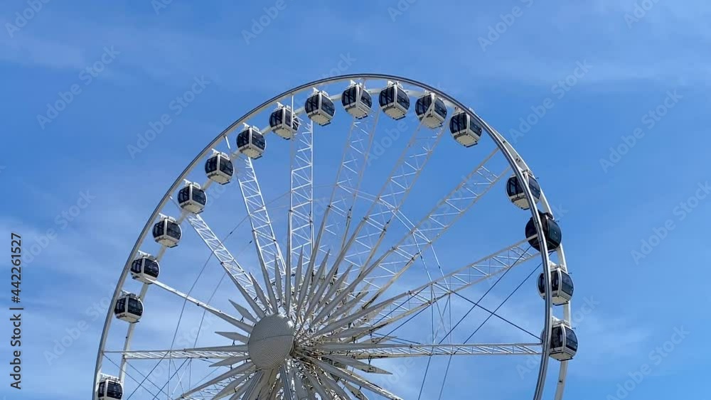 Observation Wheel In Gdansk, modern attraction in the city centre Observation Wheel In Gdansk, modern attraction in the city centre