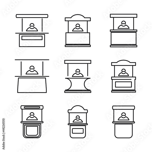 promo stand icon. promo stand set symbol vector elements for infographic web.