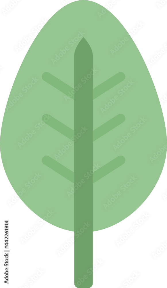spinach leaf flat icon spinach leaf flat icon
