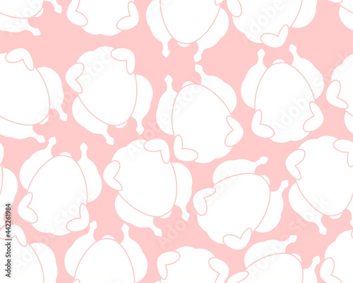 Raw chicken carcass pattern seamless. crude hen background. vector texture