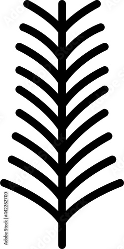 yew leaf outline icon