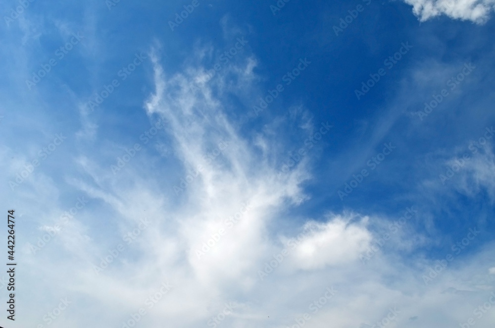 Blue sky background with  clouds.