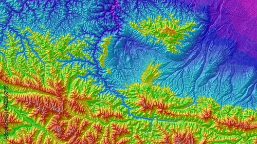 Colorful Digital Elevation Model