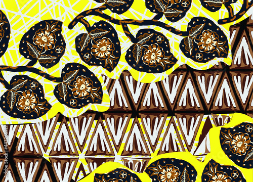 Indonesian batik motif, Batik is a technique of wax-resist dyeing applied to whole cloth, or cloth made using this technique originated from Indonesia. EPS 10