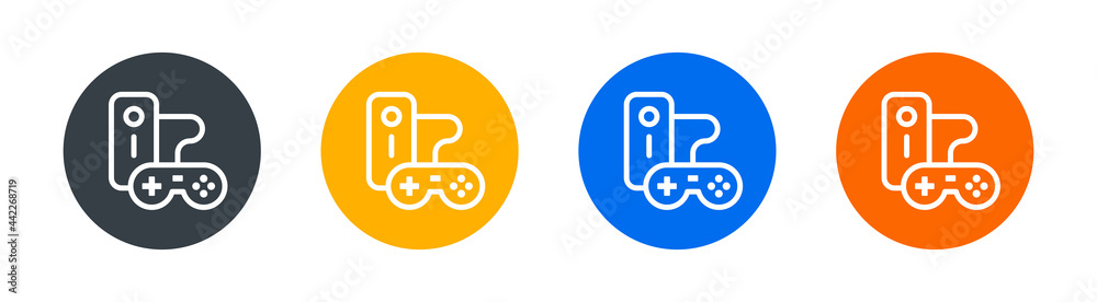 Gamepad and video game console icon. Entertainment concept Gamepad and video game console icon. Entertainment concept