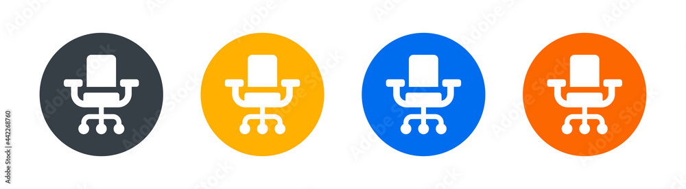Comfortable ergonomic office chair icon vector. Comfortable ergonomic office chair icon vector.