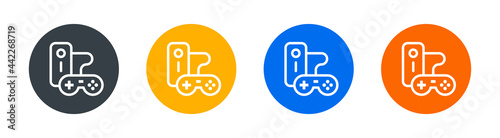 Gamepad and video game console icon. Entertainment concept