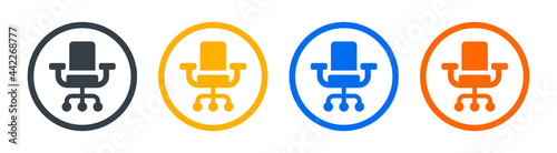 Office chair icon vector illustration.