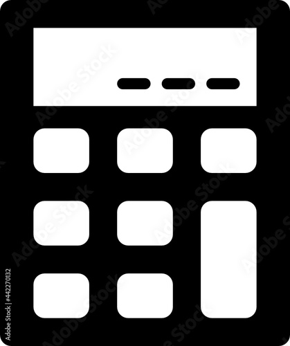 calculator glyph icon