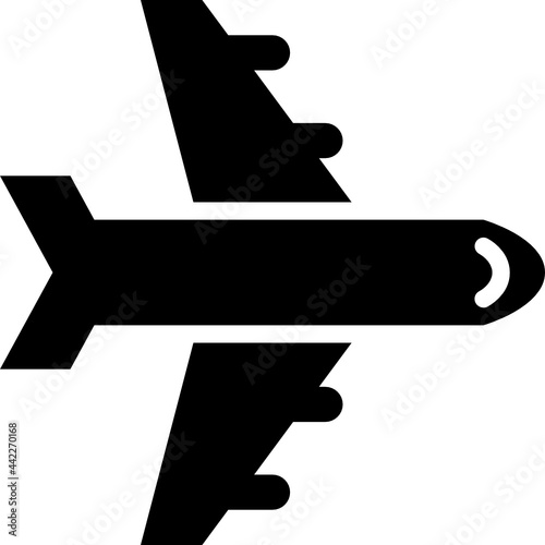airplane glyph icon
