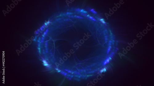 3D rendering abstract round light background