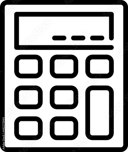 calculator outline icon