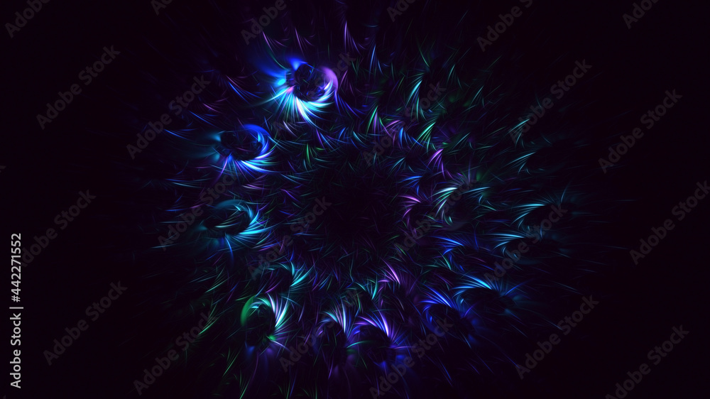 Fototapeta premium 3D rendering abstract round light background