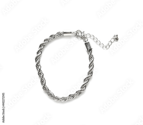 Beautiful bracelet on white background