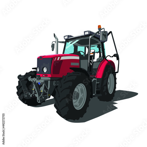 illustration of modern tractor vector design