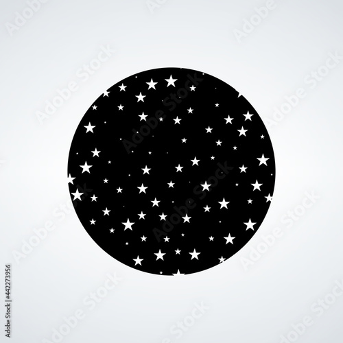 Stars in circle. Night star...