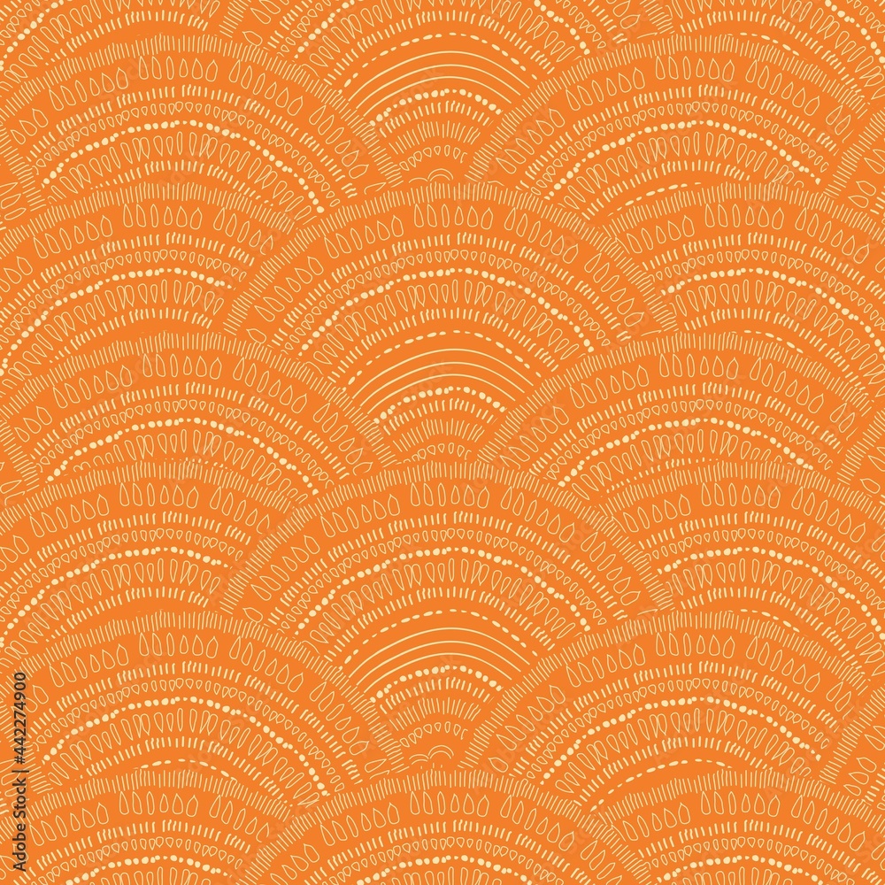 Fototapeta premium Abstract Seamless Pattern Bohemian Style. Ethnic Abstract Geometric Texture for Banner, Poster, Card, Print, Invitation, Scrapbook. Vector EPS 10