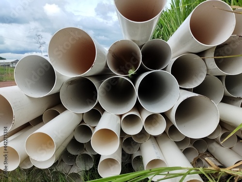 stack of pipes