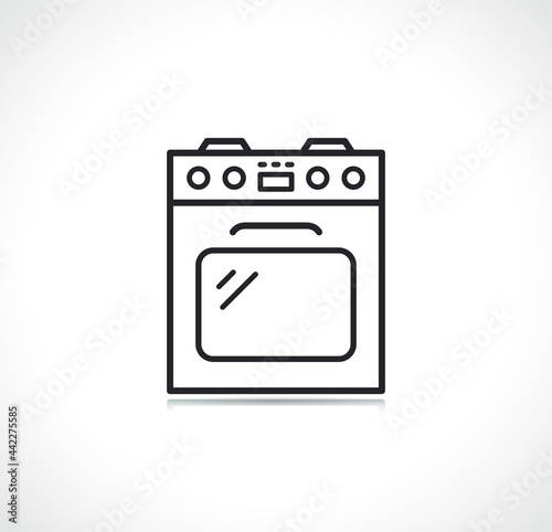 stove or oven line icon