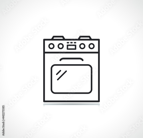 stove or oven line icon