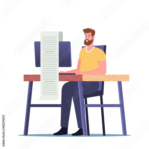 Blogging, Article Writing, Content Creation Concept. Digital Marketer, Home Based Copywriter, Writer, Freelancer