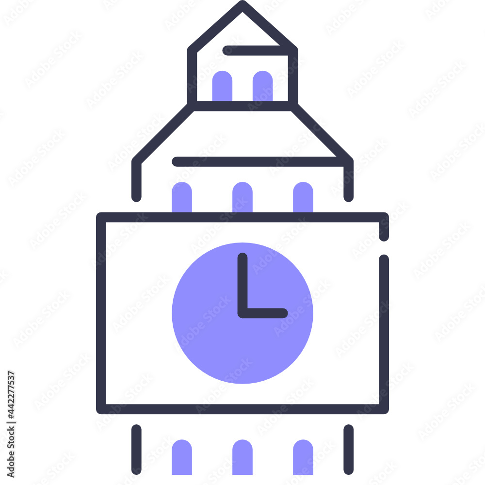 Clock tower icon Clock tower icon