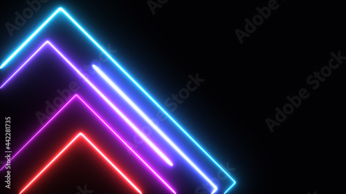 Neon running lasers technology background