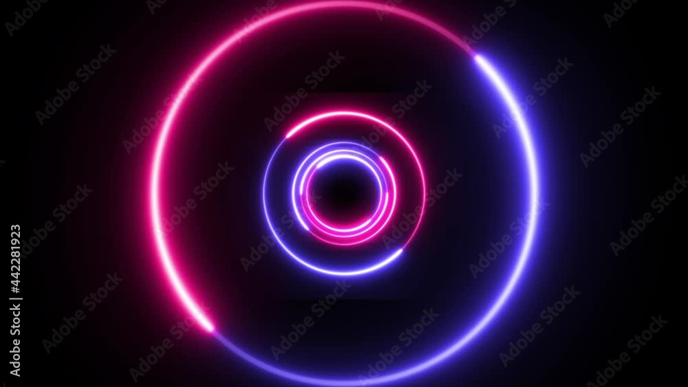 Blue and red neon 3D tunnel background Blue and red neon 3D tunnel background